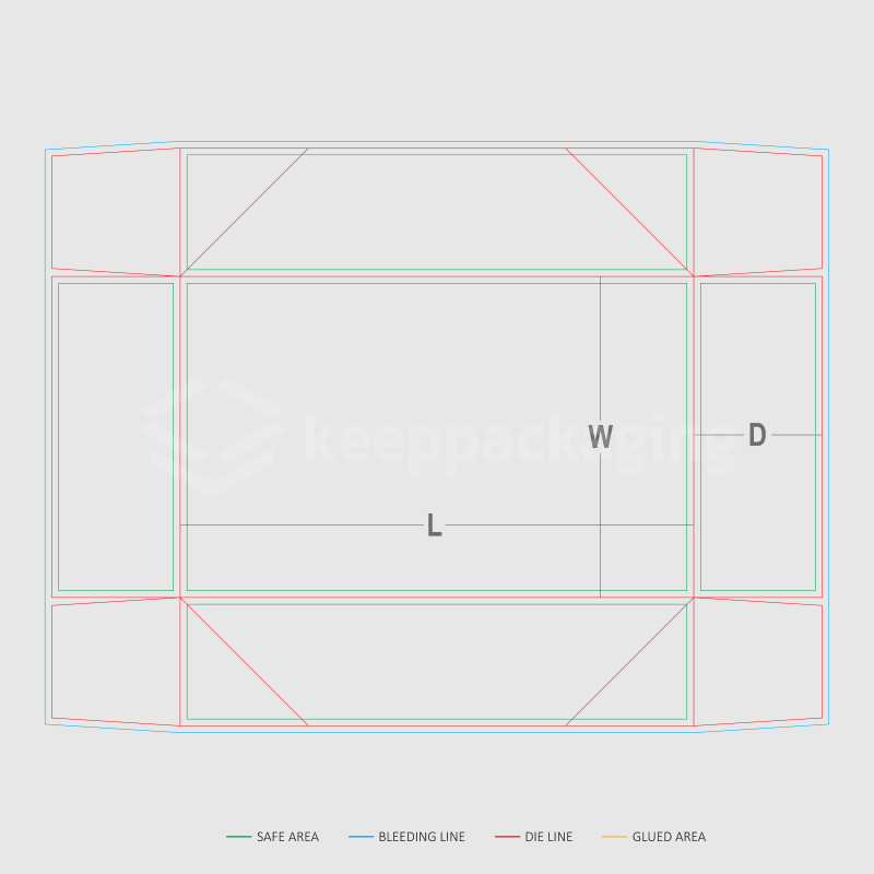 Collapsible 4 Corner Tray & Lid 01